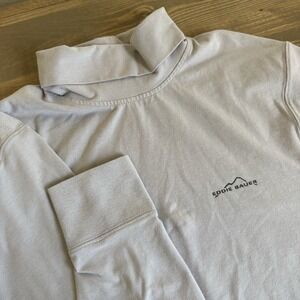 Eddie Bauer Womens Light Grey Long Sleeve Turtleneck Pullover Long Sleeve Shirt‎